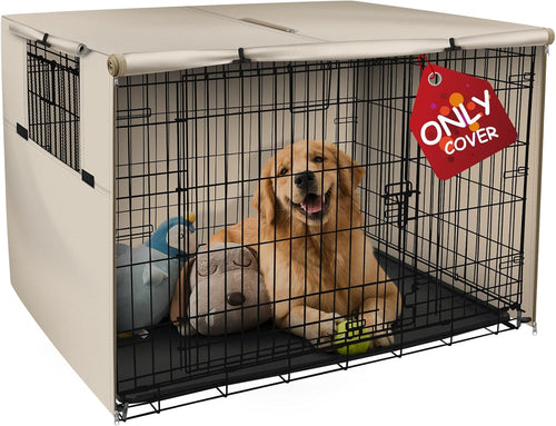 Explore Land Dog Crate Cover Durable - Polyester Pet Kennel Cover Universal Fit for 24-54 inches Wire Dog Crate