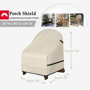 Porch Shield Waterproof Patio Adirondack Chair Cover 2 Pack Fits Outdoor Chairs