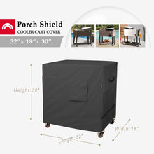 Porch Shield Waterproof Rolling 80-100 Qt Cooler Cart Cover Fits Most Patio Ice Chest Party Cooler