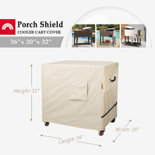Porch Shield Waterproof Rolling 80-100 Qt Cooler Cart Cover Fits Most Patio Ice Chest Party Cooler