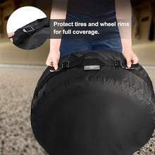 Explore Land Seasonal Tire Cover - Spare Tire Bag with Handle, Heavy Duty Winter Wheel Storage Tote Against Dust and Scratches, 4 Pack
