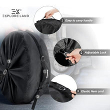 Explore Land Seasonal Tire Cover - Spare Tire Bag with Handle, Heavy Duty Winter Wheel Storage Tote Against Dust and Scratches, 4 Pack