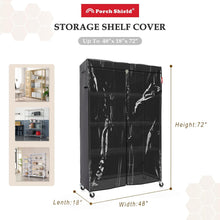 Porch Shield Storage Shelf Cover for Wire Rack - Dustproof Shelving Unit Cover with Front Transparent