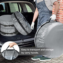 Explore Land Seasonal Tire Cover - Spare Tire Bag with Handle, Heavy Duty Winter Wheel Storage Tote Against Dust and Scratches, 4 Pack