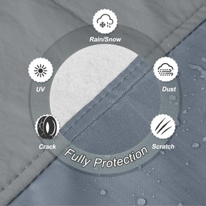Explore Land Seasonal Tire Cover - Spare Tire Bag with Handle, Heavy Duty Winter Wheel Storage Tote Against Dust and Scratches, 4 Pack