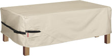 Porch Shield Patio Coffee Table Cover - Waterproof Outdoor Furniture Rectangular Small Table Covers 36 x 22 inch, Beige