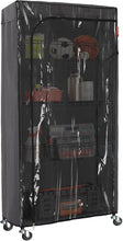 Porch Shield Storage Shelf Cover for Wire Rack - Dustproof Shelving Unit Cover with Front Transparent 36" x 18" x 72" Grey