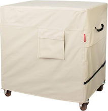 Porch Shield Waterproof Rolling 80-100 Qt Cooler Cart Cover Fits Most Patio Ice Chest Party Cooler (Light Tan, 40"L x 20"W x 32"H)