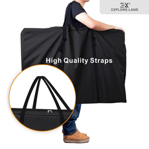Explore Land Heavy Duty Chair Storage Bag for Folding Longue Zero Gravity Light Weight Transport Folding Rollator Walker (Black)