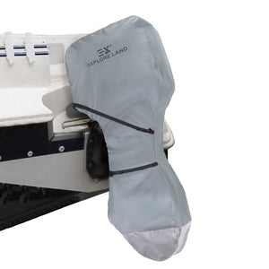 1200D Heavy Duty Boat Motor Cover For 15-35HP Outboards - Waterproof With Cotton Lining