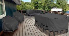 Porch Shield Patio Table Cover - Waterproof Outdoor Dining Table and Chairs Furniture Set Cover Rectangular