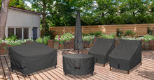 Porch Shield Fire Pit Cover - Waterproof 600D Heavy Duty Fade Resistant Round Patio Fire Bowl Cover Black - 32 inch
