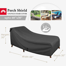 Porch Shield Patio Lounge Chair Cover - Waterproof Outdoor Chaise Lounge Chair Covers
