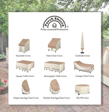 Porch Shield Patio Lounge Chair Cover - Waterproof Outdoor Chaise Lounge Chair Covers 2 Pack - 68W x 30D x 30H inch, Light Tan & Khaki