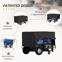 Porch Shield Generator Covers Running - Heavy Duty Waterproof Generator Rain Tent Shelter for 3500w-12000w Black