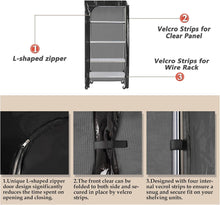 Porch Shield Storage Shelf Cover for Wire Rack - Dustproof Shelving Unit Cover with Front Transparent 36" x 18" x 72" Grey