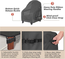 Porch Shield Waterproof Patio Adirondack Chair Cover 2 Pack Fits Outdoor Chairs 32W x 34D x 36H inch, Black