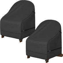 Porch Shield Waterproof Patio Adirondack Chair Cover 2 Pack Fits Outdoor Chairs 32W x 34D x 36H inch, Black