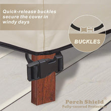 Porch Shield Patio Lounge Chair Cover - Waterproof Outdoor Chaise Lounge Chair Covers 2 Pack - 68W x 30D x 30H inch, Light Tan & Khaki