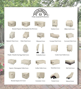 Porch Shield Waterproof Rolling 80-100 Qt Cooler Cart Cover Fits Most Patio Ice Chest Party Cooler (Light Tan, 40"L x 20"W x 32"H)