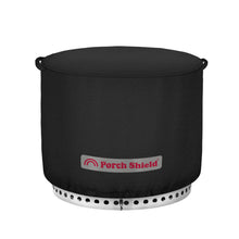 Porch Shield Fire Pit Cover - Waterproof 600D Heavy Duty Fade Resistant Round Patio Fire Bowl Cover Black - 32 inch