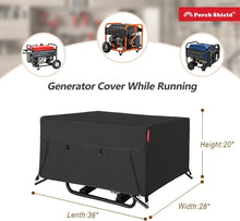 Porch Shield Generator Covers Running - Heavy Duty Waterproof Generator Rain Tent Shelter for 3500w-12000w Black