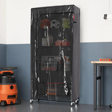 Porch Shield Storage Shelf Cover for Wire Rack - Dustproof Shelving Unit Cover with Front Transparent 36" x 18" x 72" Grey
