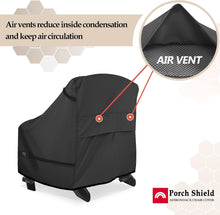 Porch Shield Waterproof Patio Adirondack Chair Cover 2 Pack Fits Outdoor Chairs 32W x 34D x 36H inch, Black
