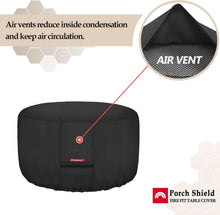 Porch Shield Fire Pit Cover - Waterproof 600D Heavy Duty Fade Resistant Round Patio Fire Bowl Cover Black - 32 inch