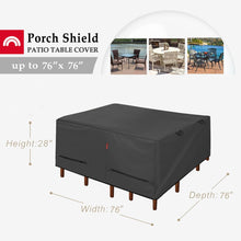 Porch Shield Patio Table Cover - Waterproof Outdoor Dining Table and Chairs Furniture Set Cover Rectangular