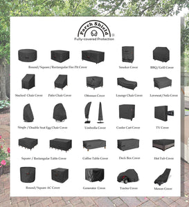 Porch Shield Waterproof Patio Adirondack Chair Cover 2 Pack Fits Outdoor Chairs 32W x 34D x 36H inch, Black