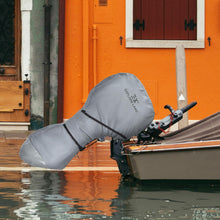 Explore Land Fade Resistant Full Outboard Motor Cover - Waterproof Upgraded Strong 600D Heavy Duty Boat Engine Covers Fit for Motor 30-250 HP, Black