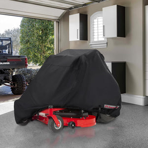 Porch Shield Zero Turn Mower Cover - Waterproof Heavy Duty Riding Lawn Tractor Cover Up to 54-64 inches Decks Black
