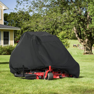 Porch Shield Zero Turn Mower Cover - Waterproof Heavy Duty Riding Lawn Tractor Cover Up to 54-64 inches Decks Black