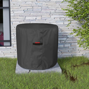 Porch Shield 600D Waterproof Air Conditioner Covers for Outside Units Round AC Cover Black - 34 inch