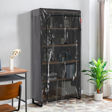 Porch Shield Storage Shelf Cover for Wire Rack - Dustproof Shelving Unit Cover with Front Transparent 36" x 18" x 72" Grey