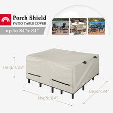 Porch Shield Patio Table Cover - Waterproof Outdoor Dining Table and Chairs Furniture Set Cover Rectangular