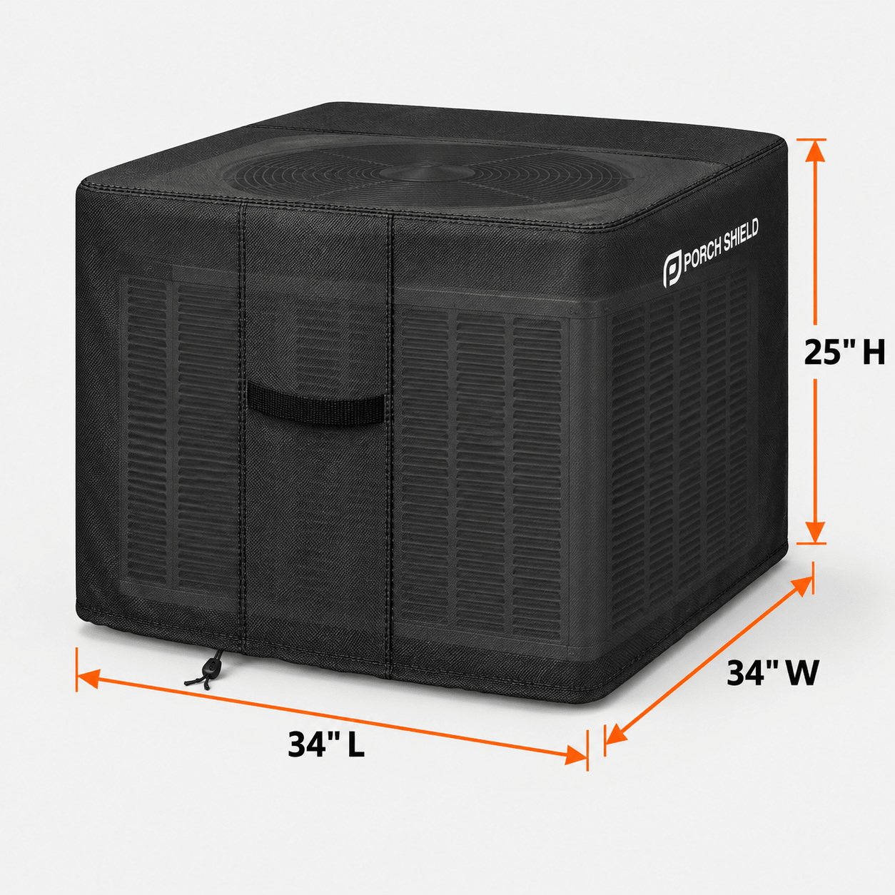 Air Conditioner Cover Black 26"L x 26"W x 30"H - Explore Land