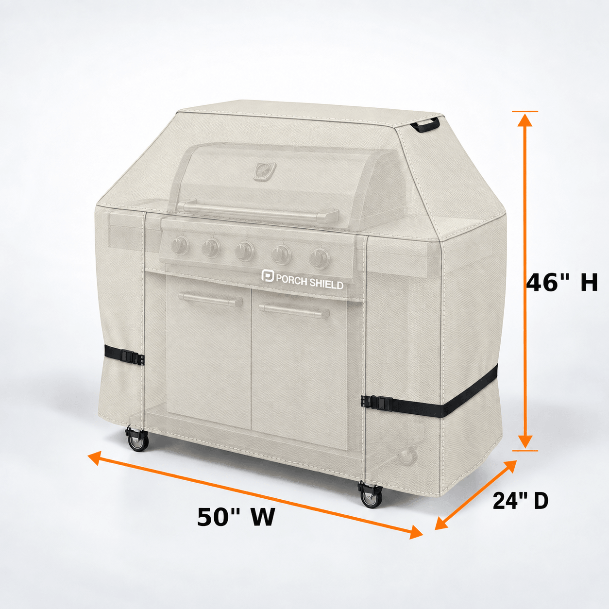BBQ Grill Cover Light Tan Up to 48" - Explore Land