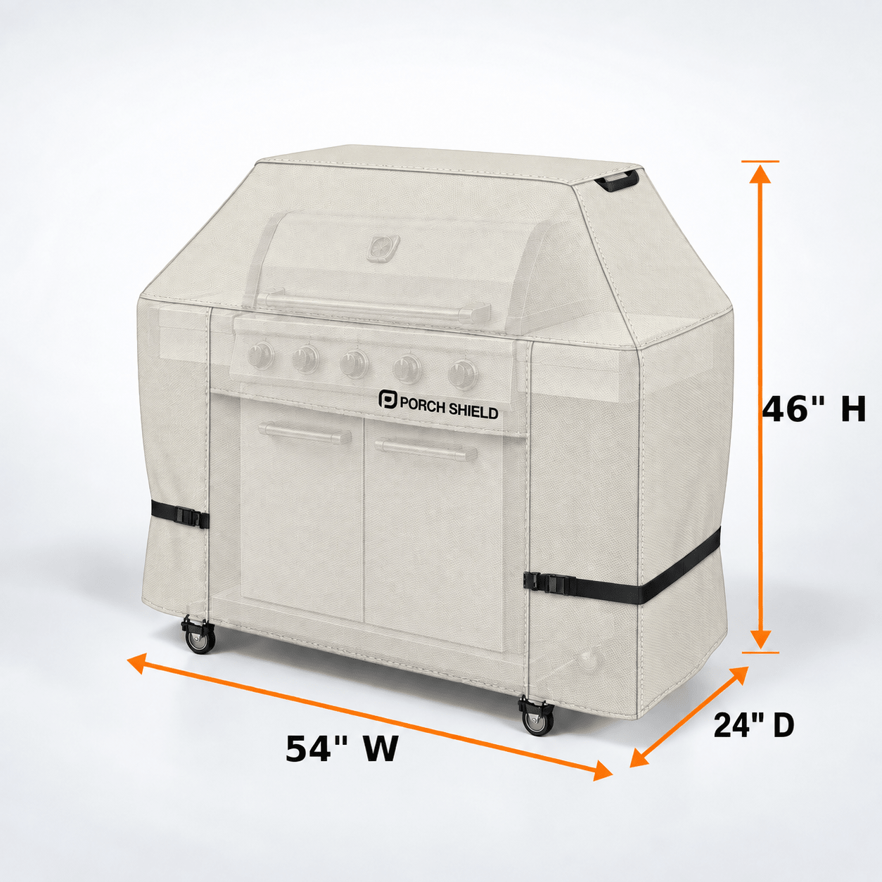 BBQ Grill Cover Light Tan Up to 52" - Explore Land