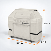 BBQ Grill Cover Light Tan Up to 52" - Explore Land