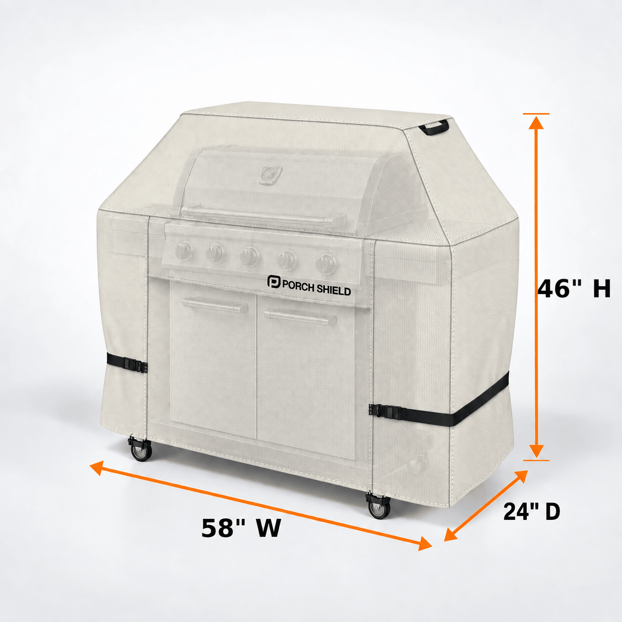 BBQ Grill Cover Light Tan Up to 56" - Explore Land