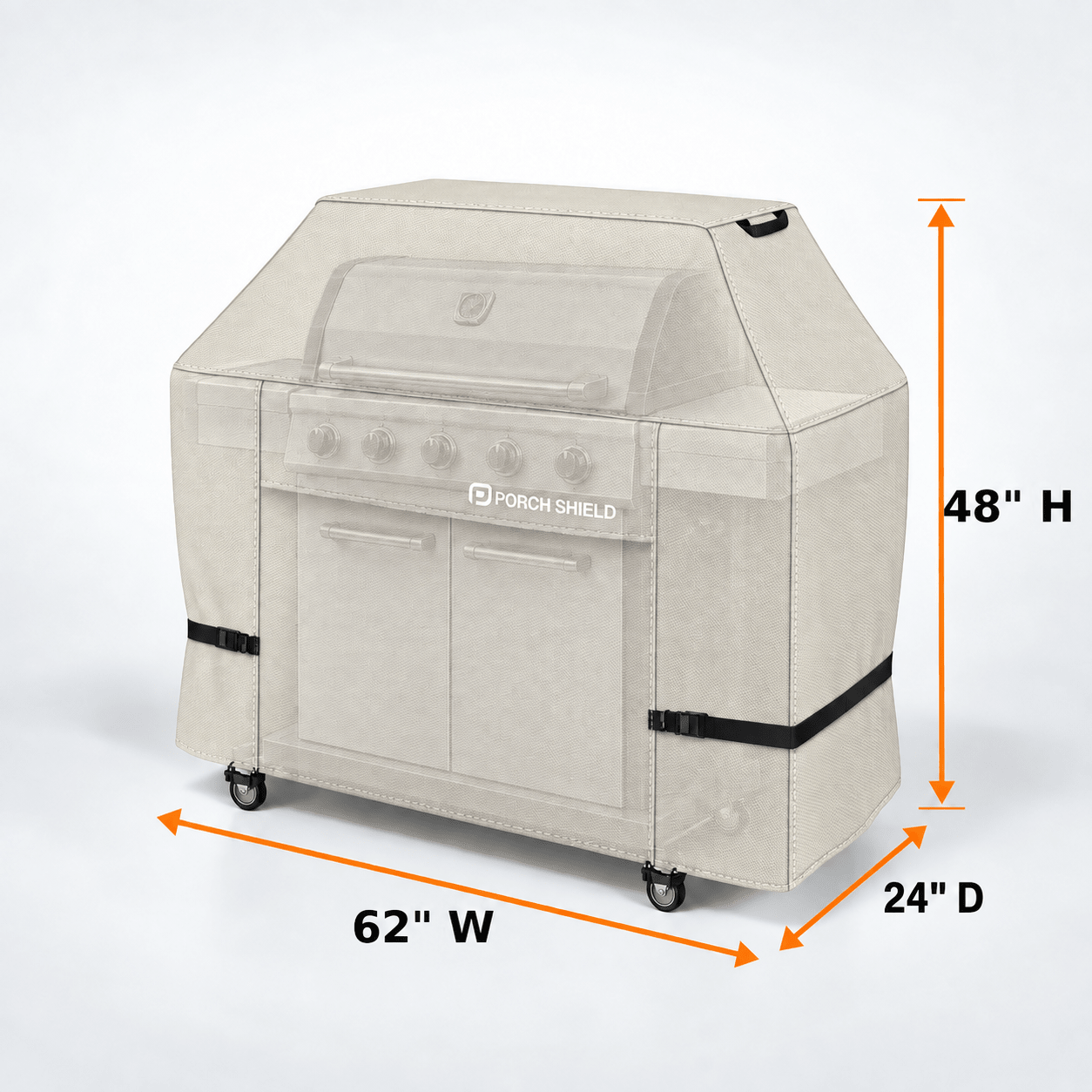 BBQ Grill Cover Light Tan Up to 60" - Explore Land