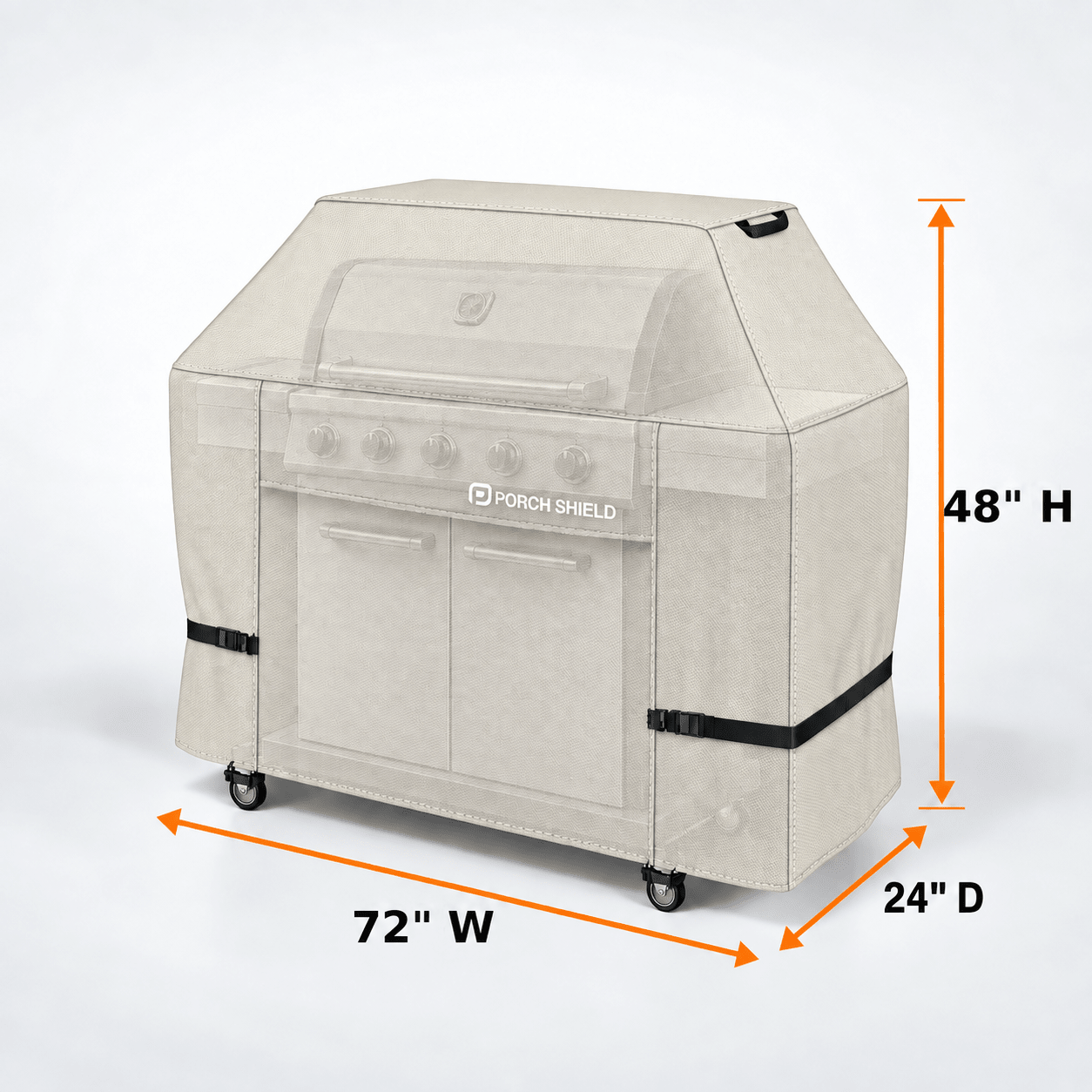 BBQ Grill Cover Light Tan Up to70" - Explore Land