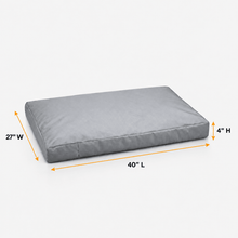 Canvas - Dog Bed Cover Grey 34”Lx22”Wx3.5”H - Explore Land