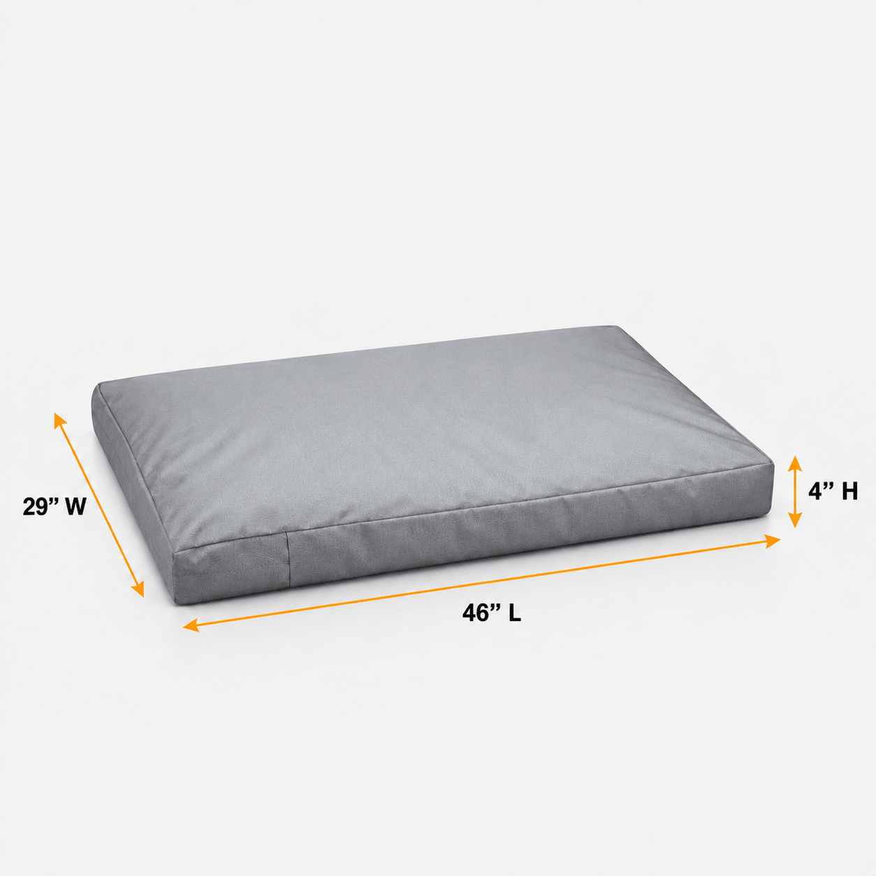 Canvas - Dog Bed Cover Grey 46”Lx29”Wx3.5”H - Explore Land