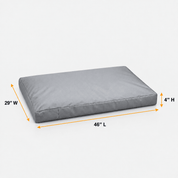 Canvas - Dog Bed Cover Grey 46”Lx29”Wx3.5”H - Explore Land