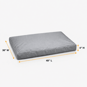 Canvas - Dog Bed Cover Grey 48”Lx36”Wx3.5”H - Explore Land