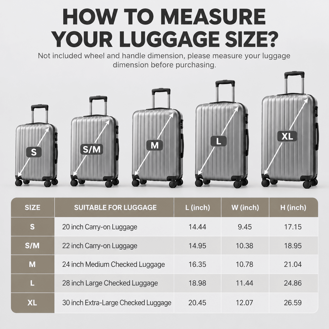 Clear PVC Suitcase Cover Protector L - Explore Land