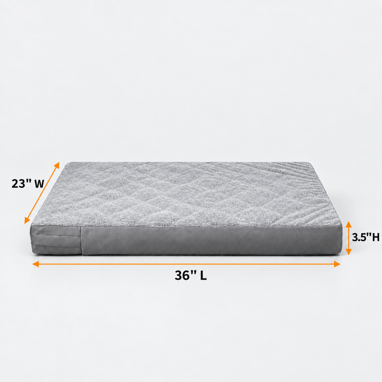 Dog Bed Cover Grey 36”Lx23”Wx3.5”H - Explore Land